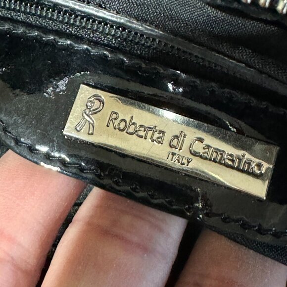 Roberta Di Camerino Italy Shoulder Handbag Shiny Red w/ Metal Handles RARE - Picture 8 of 16